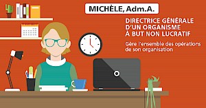 Les 1001 visages des Adm.A. | Michèle, Adm.A., directrice d'un OBNL