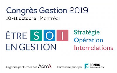 Congrès gestion 2019 les 10 et 11 octobre 2019 à Montréal